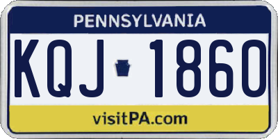 PA license plate KQJ1860