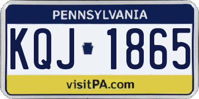PA license plate KQJ1865