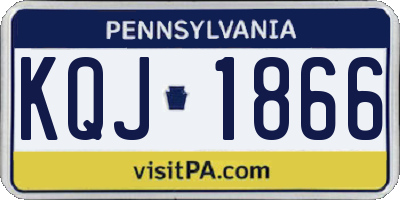 PA license plate KQJ1866