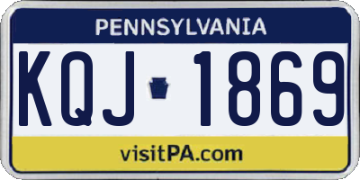PA license plate KQJ1869