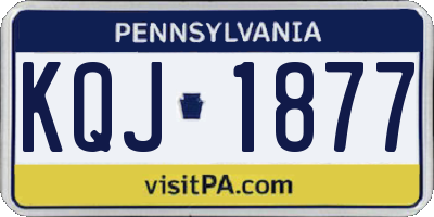 PA license plate KQJ1877