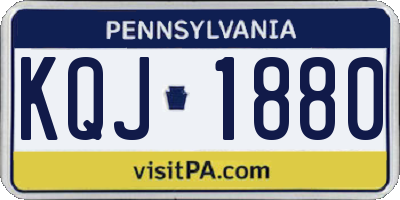 PA license plate KQJ1880
