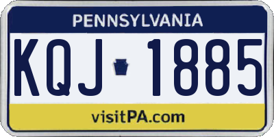 PA license plate KQJ1885