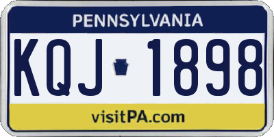 PA license plate KQJ1898