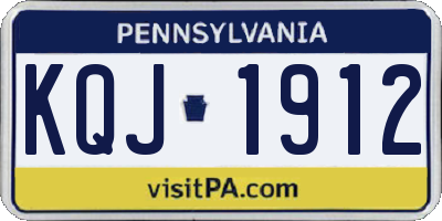 PA license plate KQJ1912