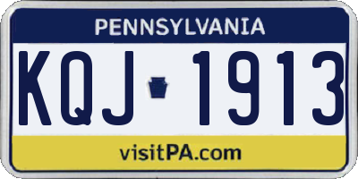 PA license plate KQJ1913