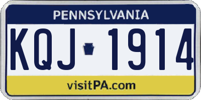 PA license plate KQJ1914