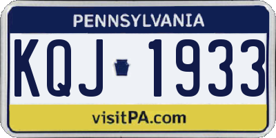 PA license plate KQJ1933