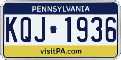 PA license plate KQJ1936