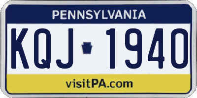 PA license plate KQJ1940