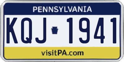 PA license plate KQJ1941