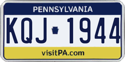 PA license plate KQJ1944