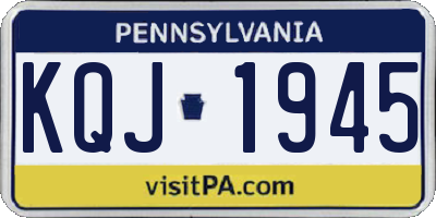 PA license plate KQJ1945