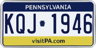 PA license plate KQJ1946