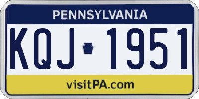 PA license plate KQJ1951