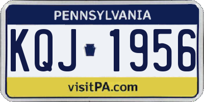 PA license plate KQJ1956