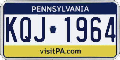 PA license plate KQJ1964