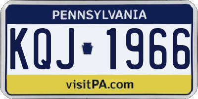 PA license plate KQJ1966
