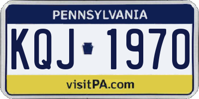PA license plate KQJ1970