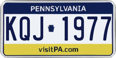 PA license plate KQJ1977