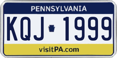 PA license plate KQJ1999