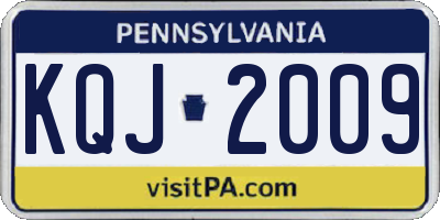PA license plate KQJ2009