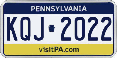 PA license plate KQJ2022