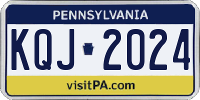 PA license plate KQJ2024
