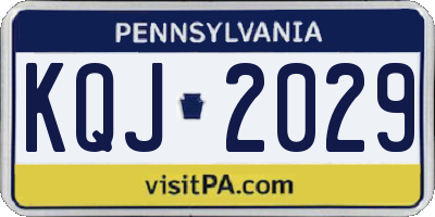 PA license plate KQJ2029