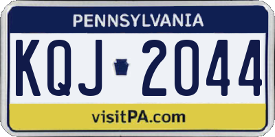 PA license plate KQJ2044