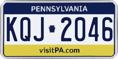 PA license plate KQJ2046