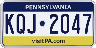 PA license plate KQJ2047