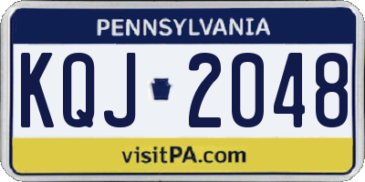 PA license plate KQJ2048