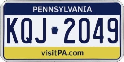 PA license plate KQJ2049
