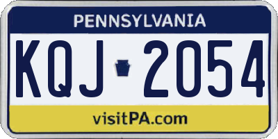 PA license plate KQJ2054