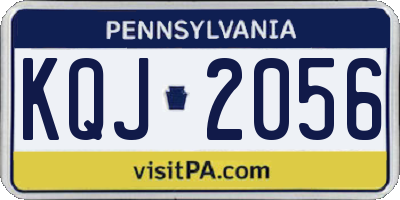 PA license plate KQJ2056