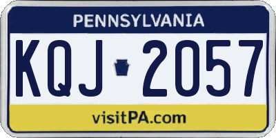 PA license plate KQJ2057