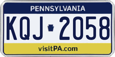 PA license plate KQJ2058