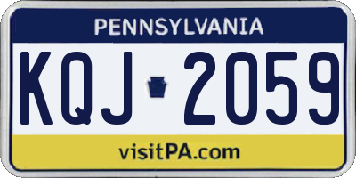 PA license plate KQJ2059