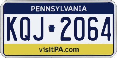 PA license plate KQJ2064