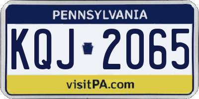 PA license plate KQJ2065