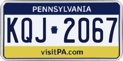 PA license plate KQJ2067