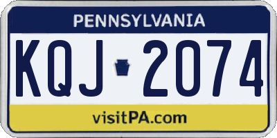 PA license plate KQJ2074