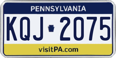 PA license plate KQJ2075
