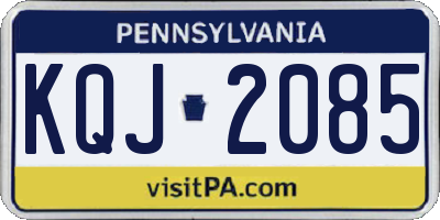 PA license plate KQJ2085