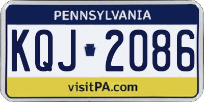 PA license plate KQJ2086