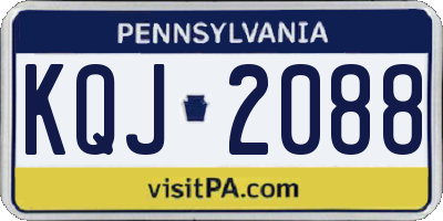 PA license plate KQJ2088