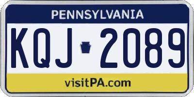 PA license plate KQJ2089