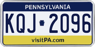 PA license plate KQJ2096