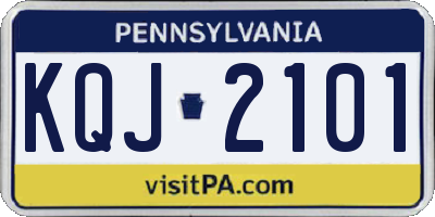 PA license plate KQJ2101